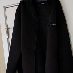 Bebe. Scuba Black Jacket with Silver Logo